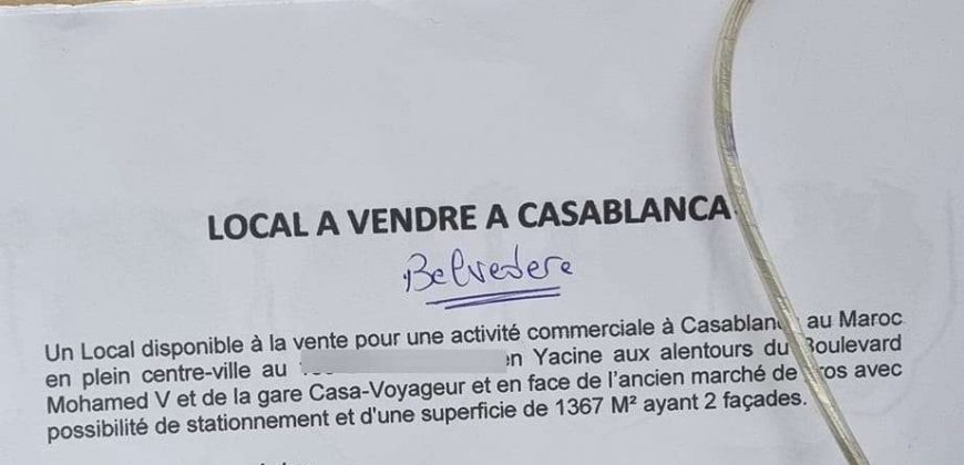 locale à vendre à bélvédere