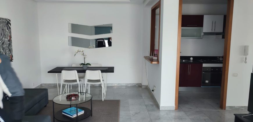 appartement.a louer meublé a maarif extension 58m2 + 24m2 de balcon