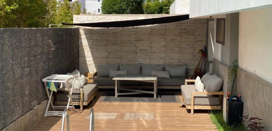 dar bouazza – Appt rez de jardin avec piscine privée  res fermee dar bouazza  Ref amiwad