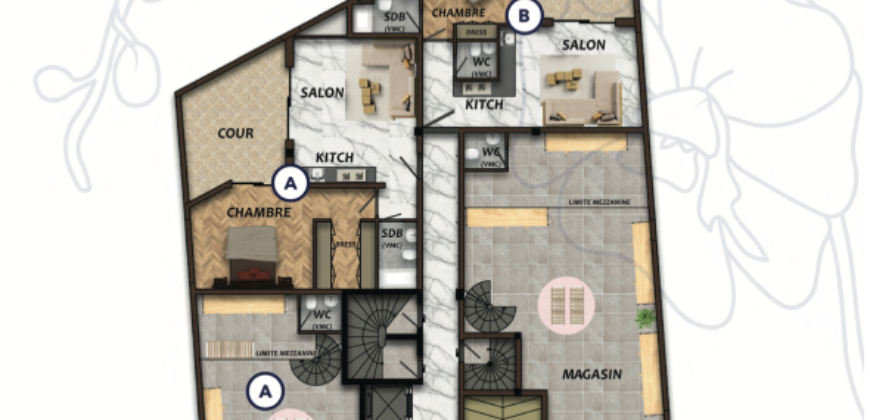 studio neuf a vendre a 2 MARS
